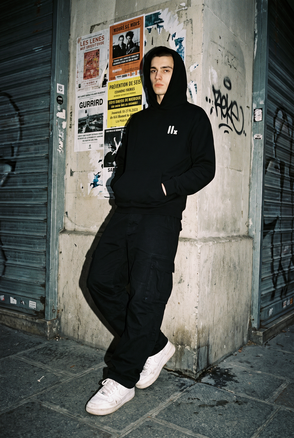 Sweat à capuche oversize unisexe — Noir
