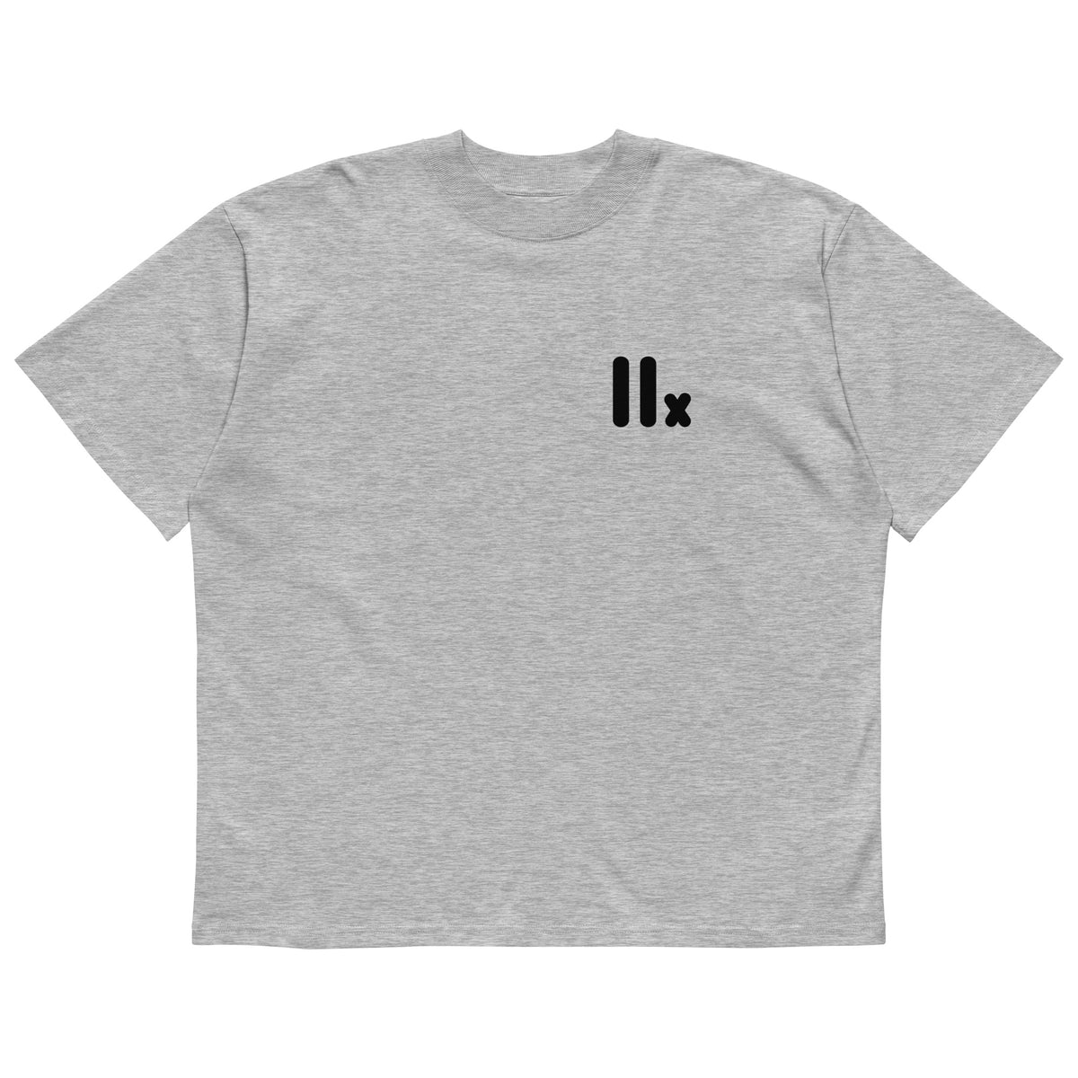 T-shirt col montant écologique unisexe — Gris Chiné