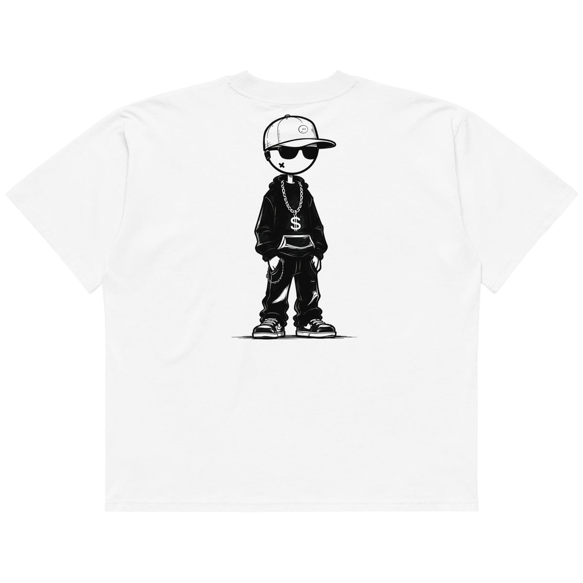 T-shirt col montant écologique unisexe — Blanc
