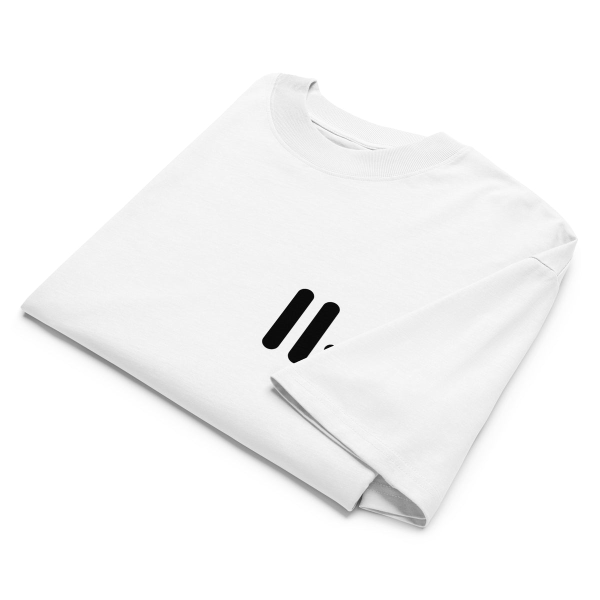 T-shirt col montant écologique unisexe — Blanc