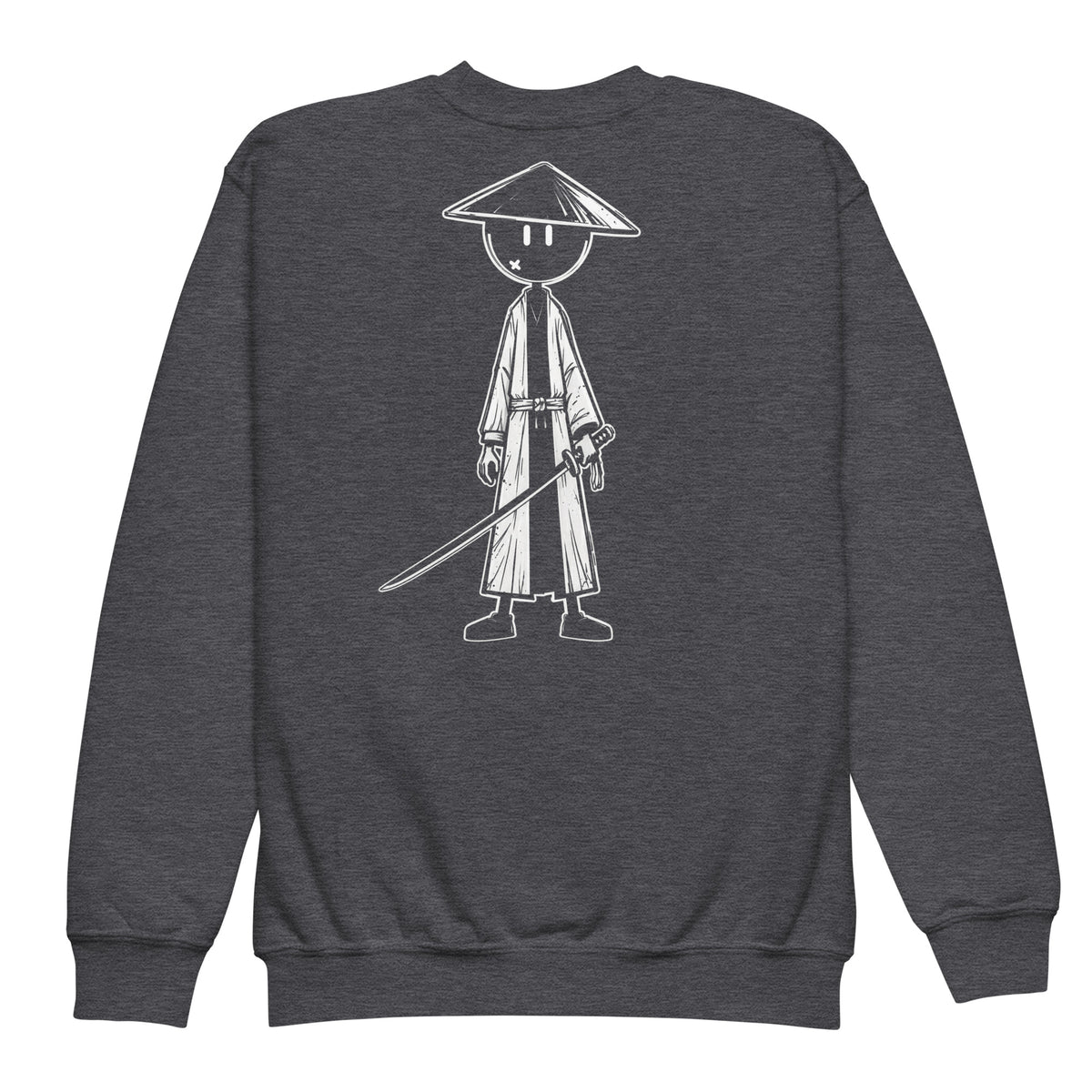 Youth crewneck sweatshirt Samouraï — Gris Foncé Chiné