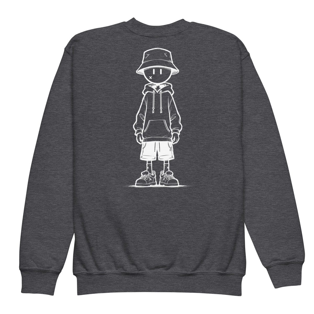 Youth crewneck sweatshirt Chill — Gris Foncé Chiné