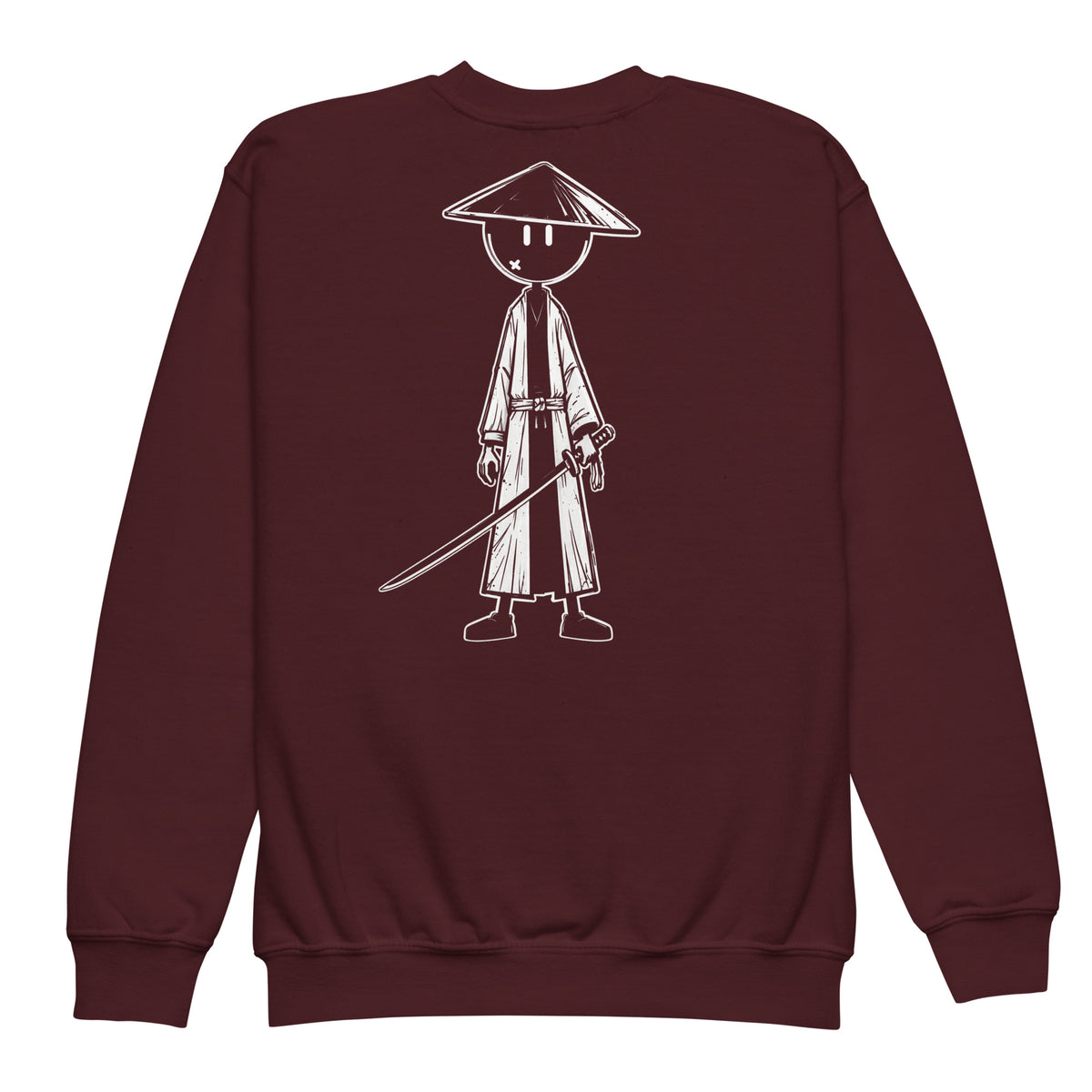 Youth crewneck sweatshirt Samouraï — Bordeaux