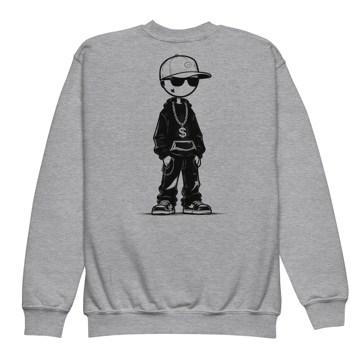 Youth crewneck sweatshirt Gangster — Sport Grey