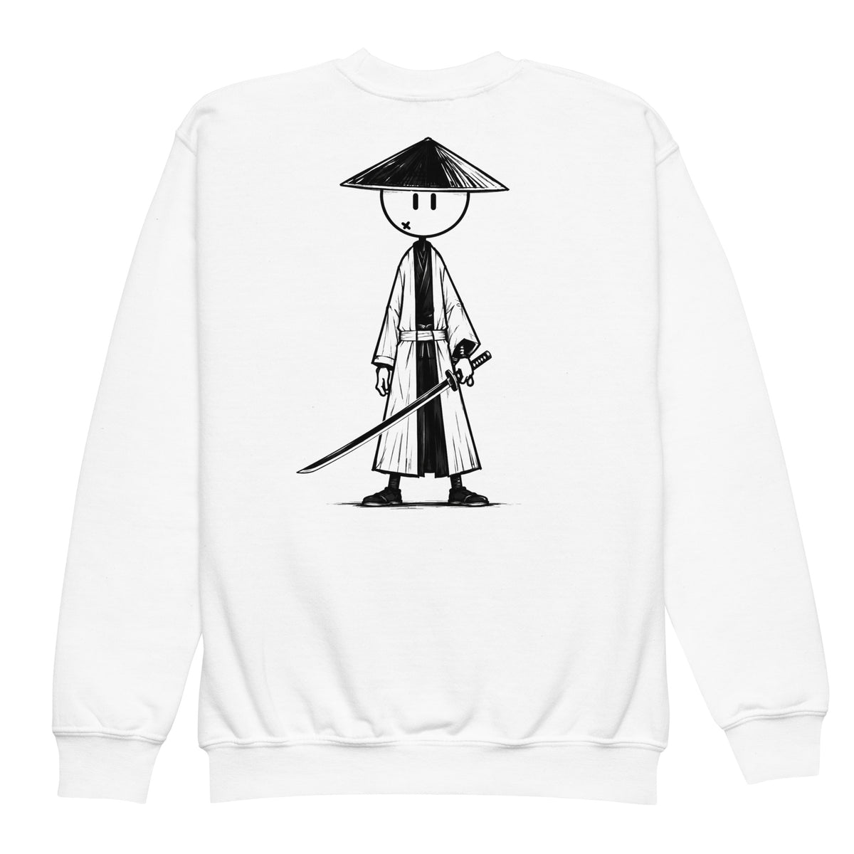 Youth crewneck sweatshirt Samouraï — Blanc