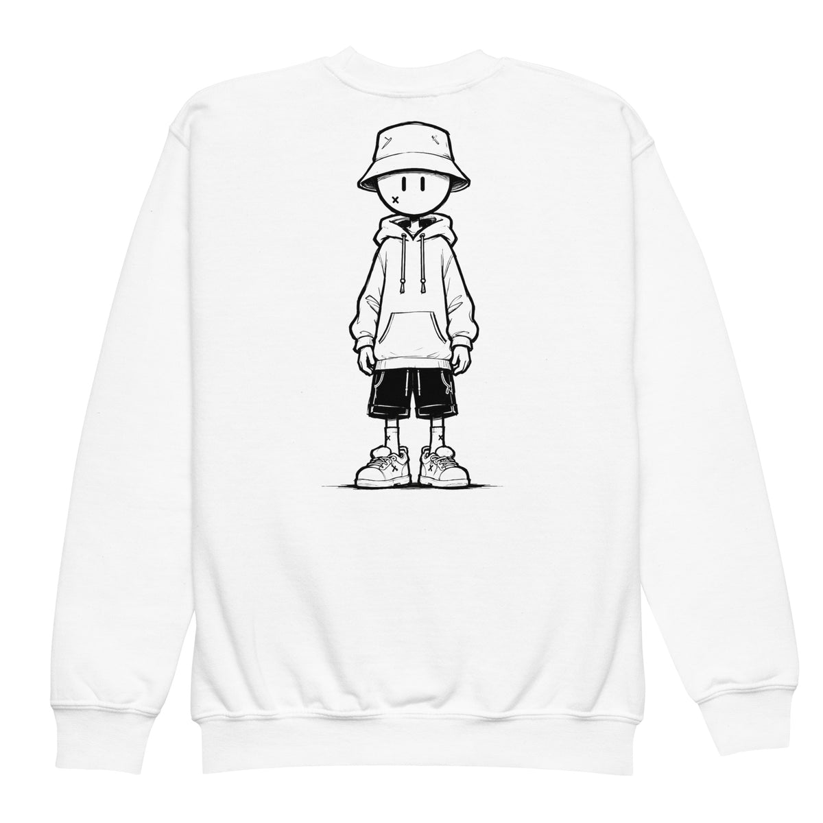 Youth crewneck sweatshirt Chill — Blanc